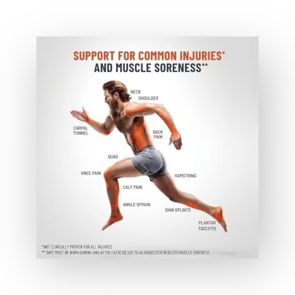 new KT Tape 𖦹 Kinesiology Tape PRO Extreme 𖦹 Titan Tan 𖦹 20 Precut Strips 𖦹 - Picture 4 of 13